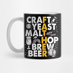 CRAFT YEAST MALT HOP BREW BEER Mug